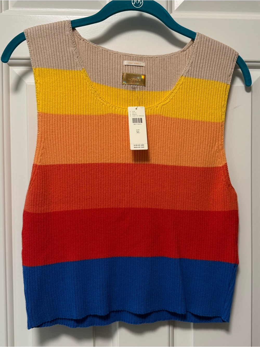 MOTHER the round neck ribbed tank top